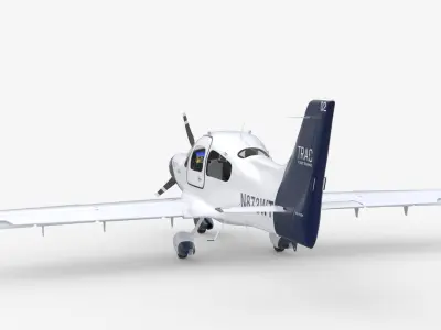 Aircraft Propeller TRAC Flight Trainer 3D Model  Low-poly 3D model