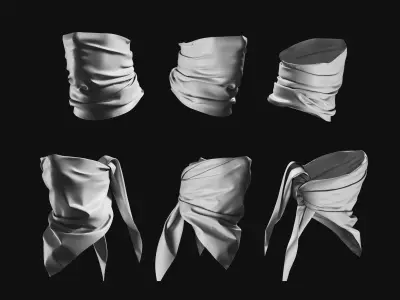 Basemesh Mask Bandama Headwear Collection 3D model