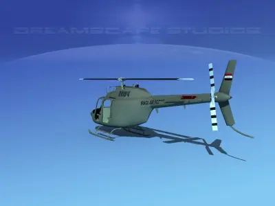 Bell OH-58B Iraqi Air Force 3D model