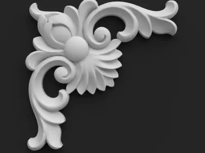 Free CNC model 1 Sculpted Ornament Free 3D print model