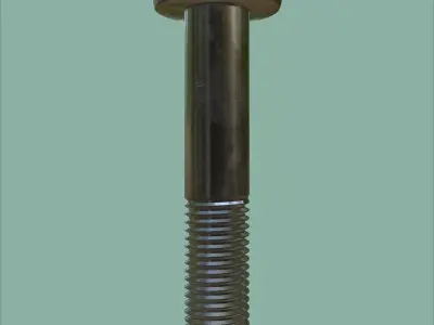 Steel Stained M12 Bolt Allen Pan Head 3D Model 3D model