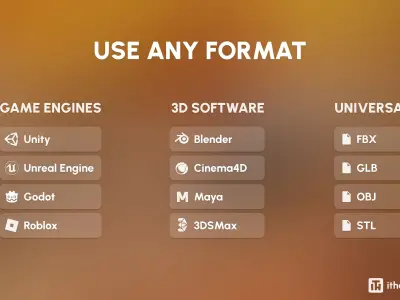 Wild West Low-poly 3D model