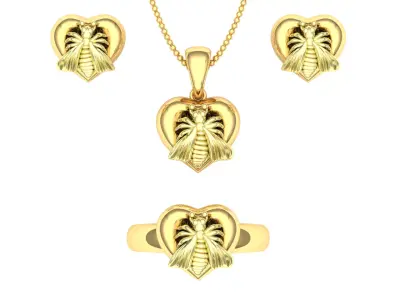 Bees and the heart 3D model