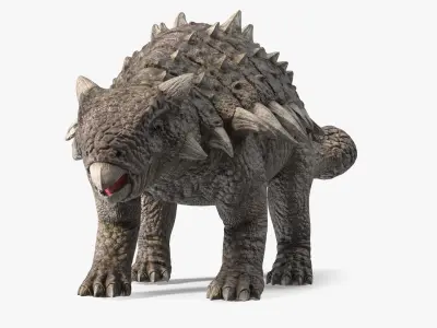 Ankylosaurus from Desert Habitats Rigged for Cinema 4D 3D model
