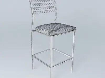 Bar Stool Free 3D model 6