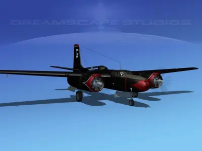 Douglas A-26B Invader V06 3D model
