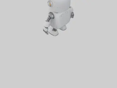 Robot keychain model Low-poly 3D model