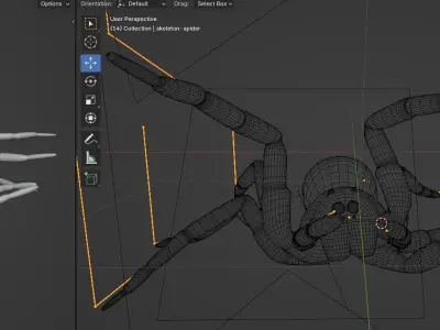 Spider vfx  rig animate  Low-poly 3D model