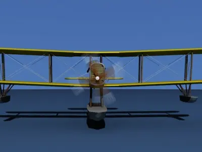 Airco DH-4 V04 Bush Seaplane 3D model