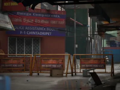 Indian Street Unreal Engine Low-poly 3D model