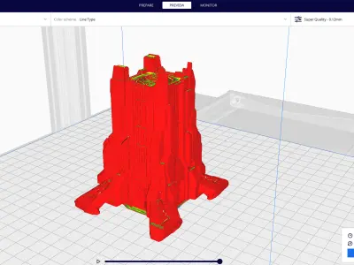 scifi buildings 3D print model