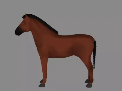 HORSE CUSTOM TEXTURED  RIGGED 3D model