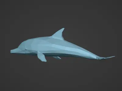 Low Poly Dolphin Low-poly 3D model