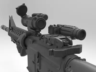 M4a1 - High poly rifle 3D model