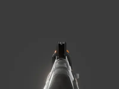 AK74U Game asset low polygon Low-poly 3D model