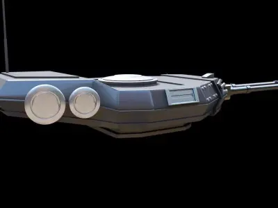modern tank turret 3d model 3D model