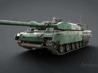 Tank War Zone Machine Tank Low-poly 3D model