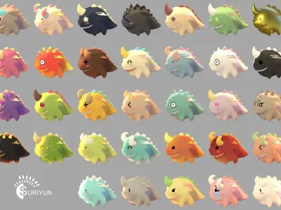 Tiny Dragon Low-poly 3D model