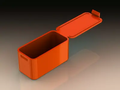 Snap Fit Plastic Box Low-poly 3D model