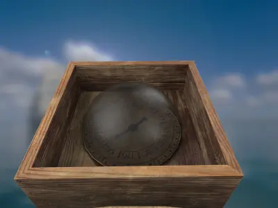 Ship steering wheel Ship Wheel Low-poly 3D model