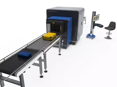 Airport Baggage Scanner X Ray Point 3D model