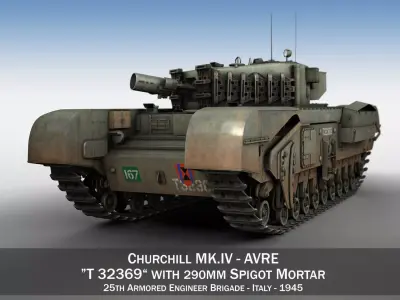 Churchill MK IV AVRE - T32369 3D model