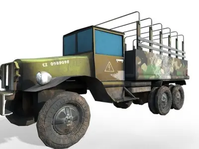 Military Truck Low Poly - 3D Model Low-poly 3D model