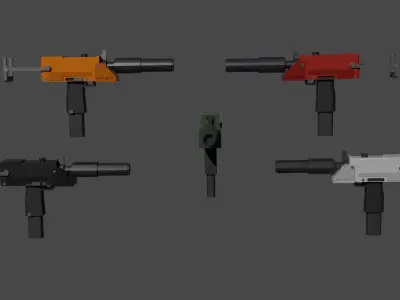 Warhammer 40k Autopistol Pattern Voss Mk 11 Low-poly 3D model