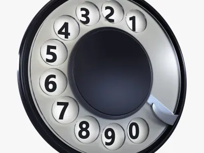 Rotary Phone Dial v 1 3D model