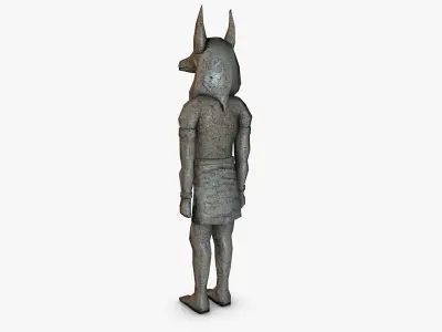 Low poly egyptian Anubis Low-poly 3D model