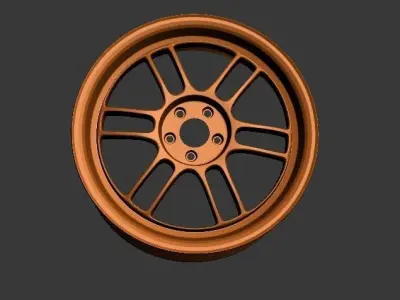 Wheel Enkei RPF1 Low-poly 3D model