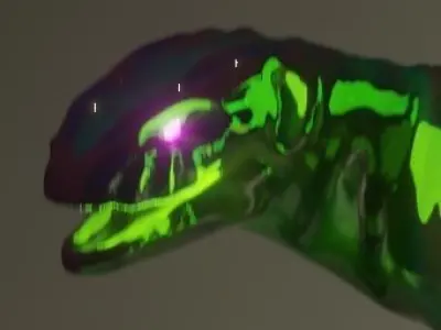 Indominus Rex or Indo Raptor model Xenomorph Low-poly 3D model