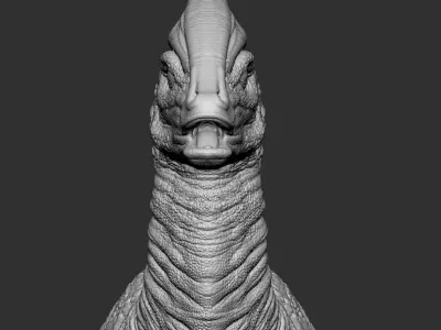 PARASAUROLOPHUS dinosaur statue Free 3D print model