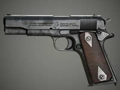 AAA M1911 Game Ready PBR Low-poly 3D model