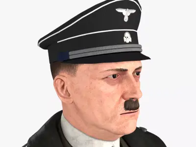 Hitler Animated Rigged 3D model