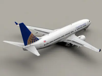Boeing 737-800 Continental Airlines 3D model