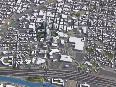 Tucson Downtown Low-poly 3D model