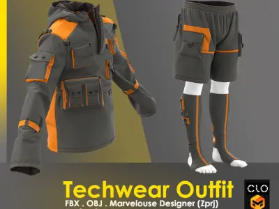 Techwear Outfit 3D model