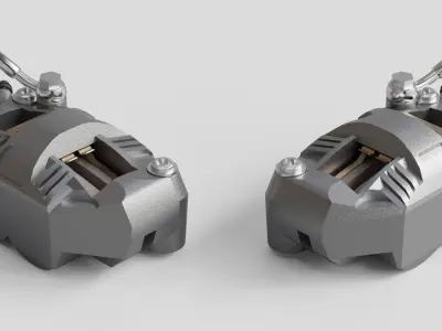 Brembo GP4 RS Caliper Low-poly 3D model