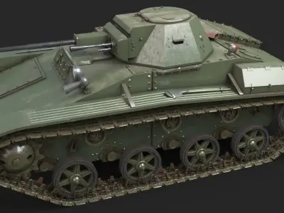 Tank T 60 Vray 3D model