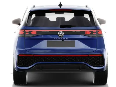 Volkswagen Tayron 2025 with interior 3D model