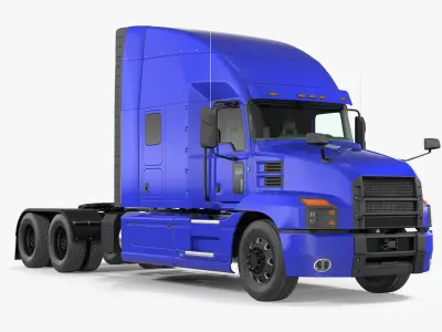 Semi Truck Generic Rigged 3D model