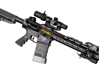 TTI V7 HARBINGER 308 RIFLE Low-poly 3D model