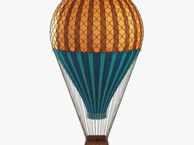 Hot Air Balloon v 4 3D model