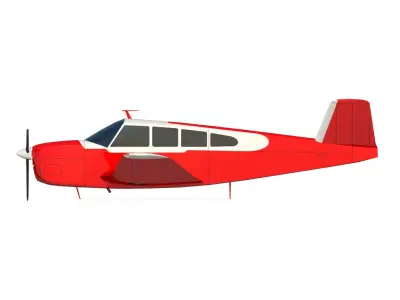 Beechcraft bonanza Low-poly 3D model