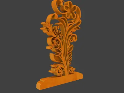 3D Rendering of Gapura Ornament Free low-poly 3D model