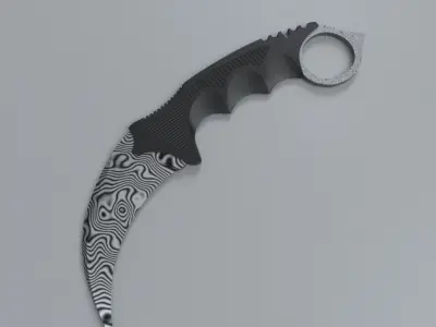 Three Low Poly CSGO Knives Pack 2 Low-poly 3D model