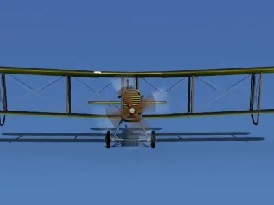 Airco DH-4 V01 Trainer RAF 3D model