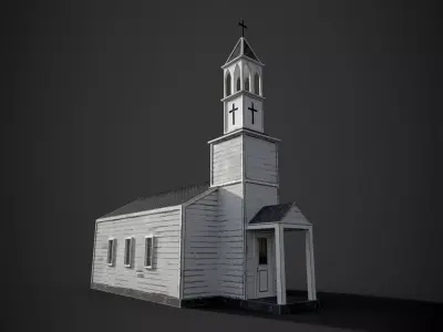 Church Low-poly 3D model