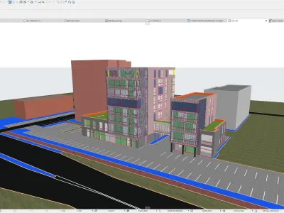 Lumion 12 scene office building - Archicad Sketchup 3D model